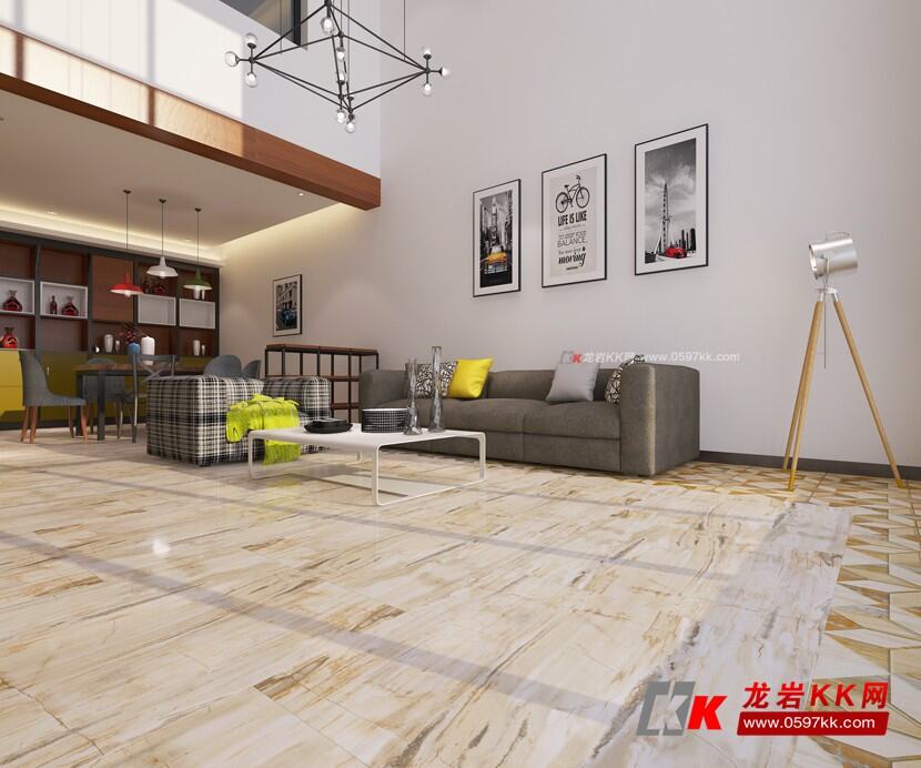 华鹏29°柔光瓷砖视觉舒适,无光污染,耐磨且不