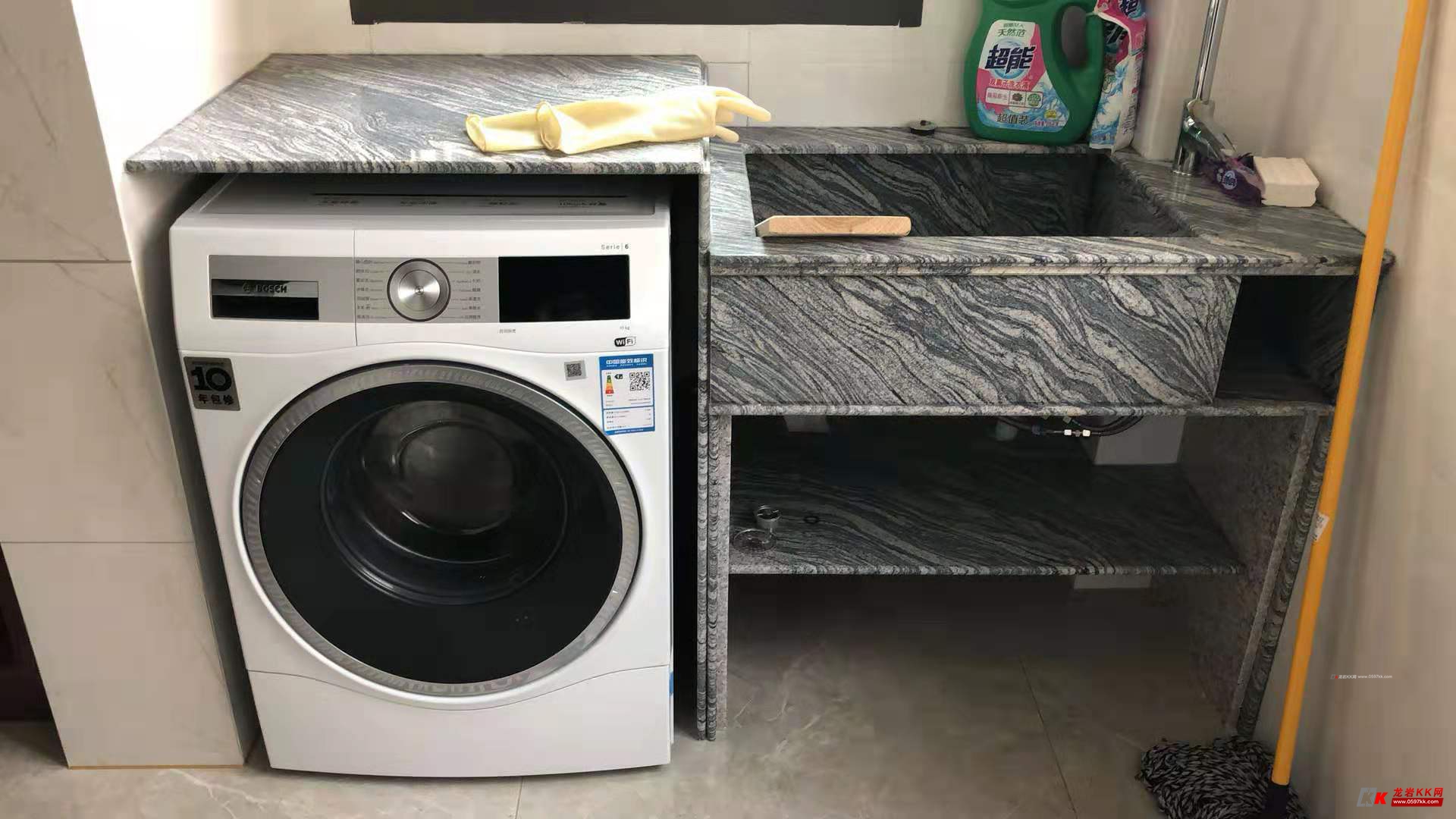 专业做大理石炉台 整体铝合金橱柜 洗衣池