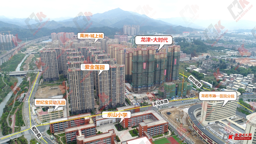 龙津·大时代最新进展!项目一期小区绿化工程建设中!