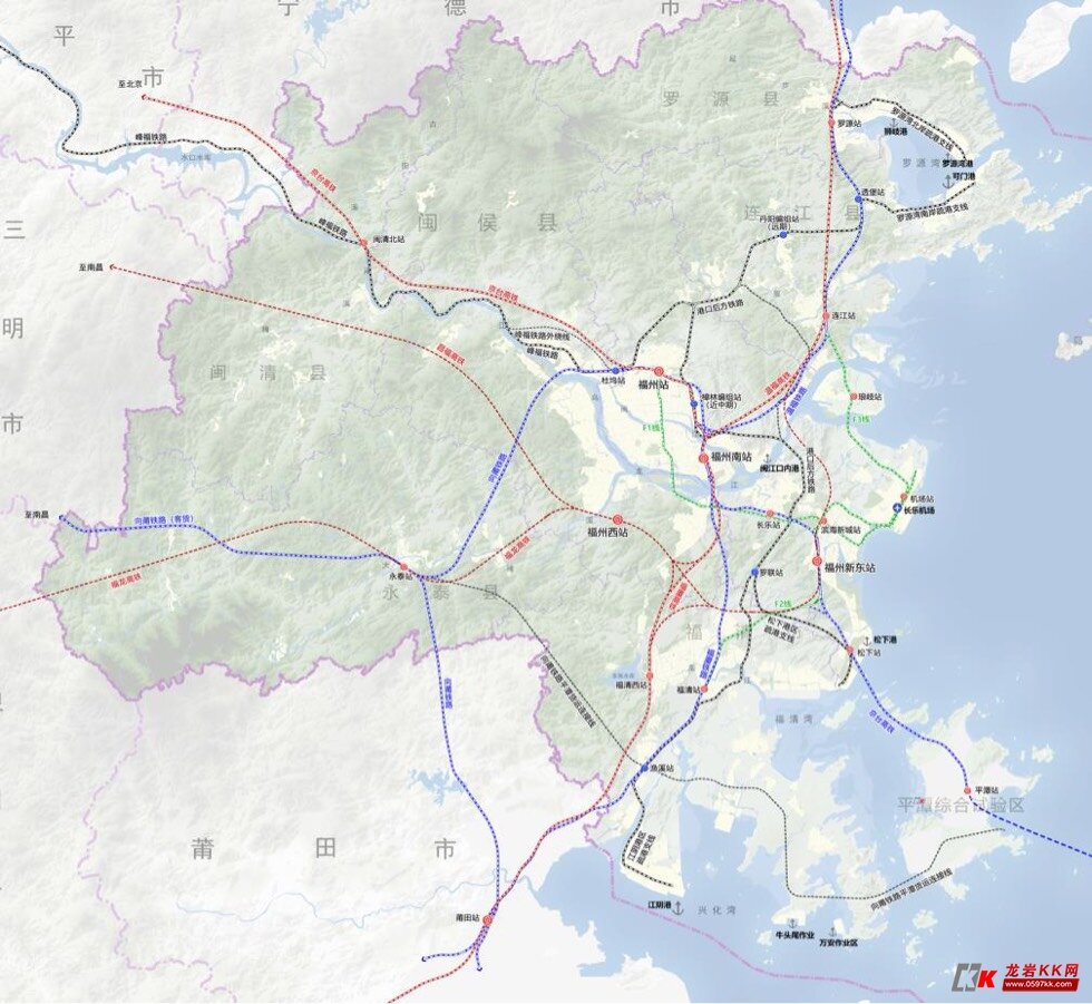 福龙高铁规划接入福州西站